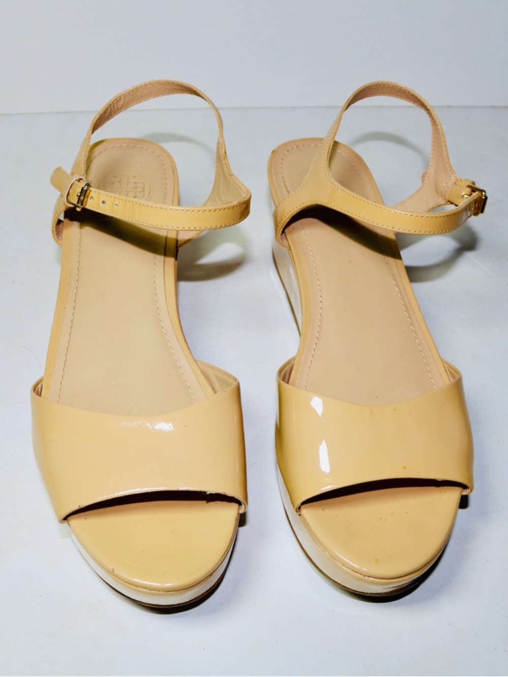 Tory Burch Abena Wedge Sandals in Beige - Picture 2 of 13